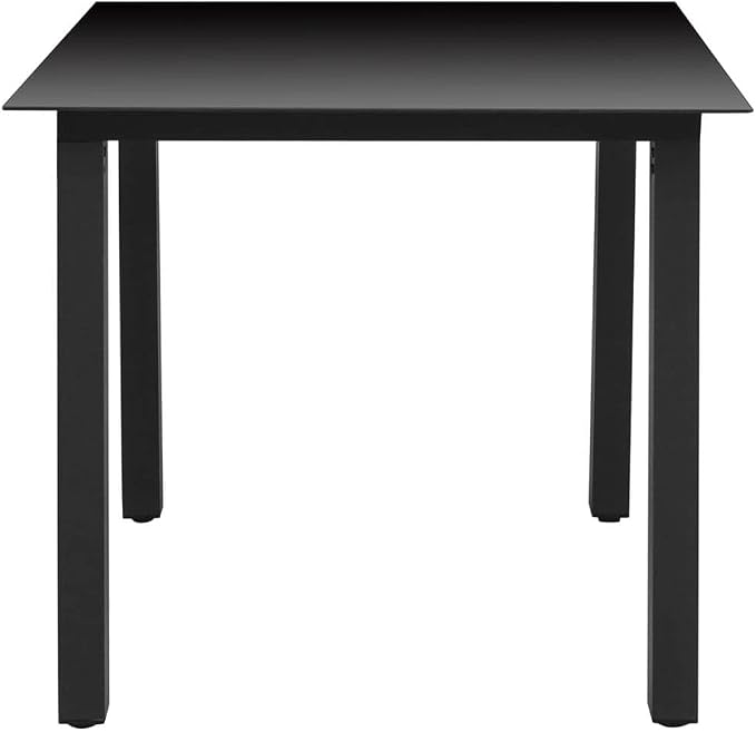 3 Piece Patio Dining Set with Cushions, Outdoor Wicker Rattan Dining Table and Chairs for 2, Gray PE Wicker and Dark Gray Cushions, Glass Top Aluminum Frame Table, Weather-Resistant Garden Furniture
