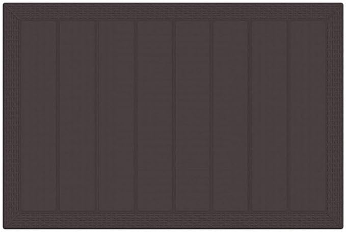 Afuera Living 7 Piece Poly Rattan Garden Dining Set, Matte Brown Finish, UV-Resistant, Removable Zippered Cushions, Rectangular Table with 6 Chairs, Durable Patio Furniture for Outdoor Dining