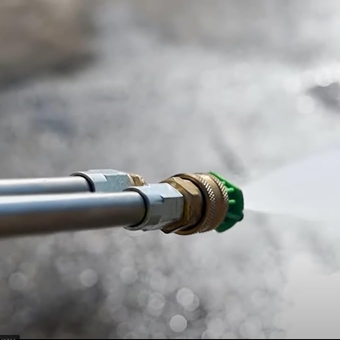 CANPUMP 40-in Dual Lance Wand w/Bent Tube, Spray Gun Included, Replacement Pressure Washer Gun w/Extension Wand, Stainless Steel, Quick-Connect, Soap Nozzle, 5000 PSI, 10.5 GPM