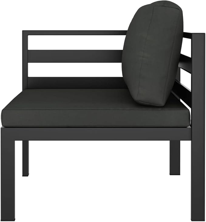 7 Piece Patio Lounge Set,Outdoor Garden Conversation Set,Patio Outdoor Set Suitable Suitable for Patio,Deck,Balcony with Cushions Aluminum Anthracite