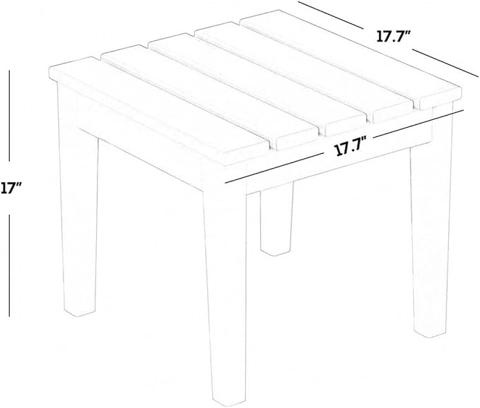 Costaelm Small Outdoor Side Table, Patio End Table Weather Resistant Outdoor Coffee Table, Square Conversation Table for Indoor, Porch, Balcony, Garden, Poolside, Deck, Red
