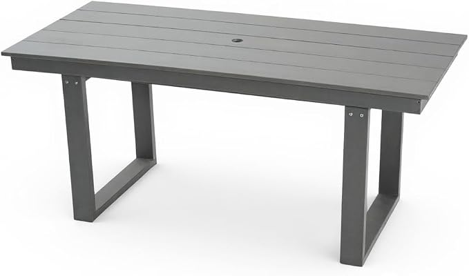 Patio Dining Table, Rectangular, Grey