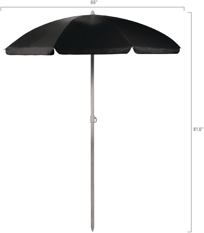 PICNIC TIME NCAA Indiana Hoosiers Outdoor Canopy Sunshade Beach Umbrella 5.5' - Small Patio Umbrella - Beach Chair Umbrella