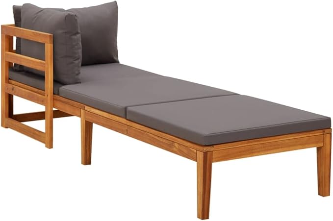 Patio Lounge Set with Dark Gray Cushions,Patio Furniture Sets,Patio Conversation Sets,Outdoor Furniture Sets,for Garden,Backyard,Outdoor,3 Piece Acacia Wood