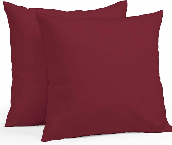 Outdoor Pillow Covers 18x18IN Pack of 2 Wine Red Dark Maroon Waterproof Throw Pillow Case Cushion Covers for Patio Garden Couch Sofa Burgundy Red Decorative Pillowcases