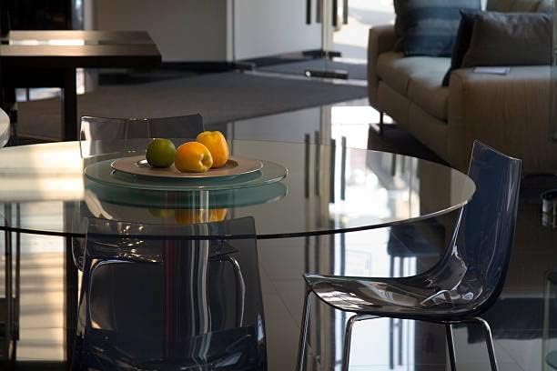 48" Inch Round Glass Table Top 3/8" Thick Pencil Polish Edge Tempered by Fab Glass and Mirror