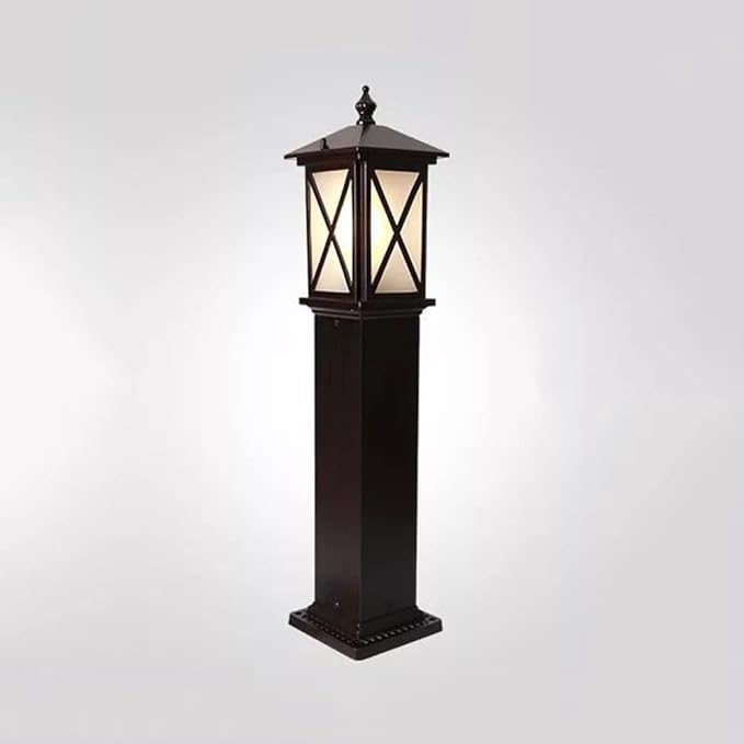 Brown Outdoor Lawn Lights Glass Shade E27 Path Lights IP65 External Waterproof Yard Lamps Outside Lighting Fixture Compatible with Garden Landscape Deck Driveway Pathway Porch Patio ,chandelier lighti