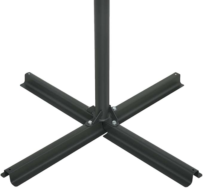 Large Outdoor Patio Umbrella 181x106 Inch Black Sun Shade with Crank Mechanism, Aluminum Pole and 12 Durable Ribs for Garden Poolside Backyard