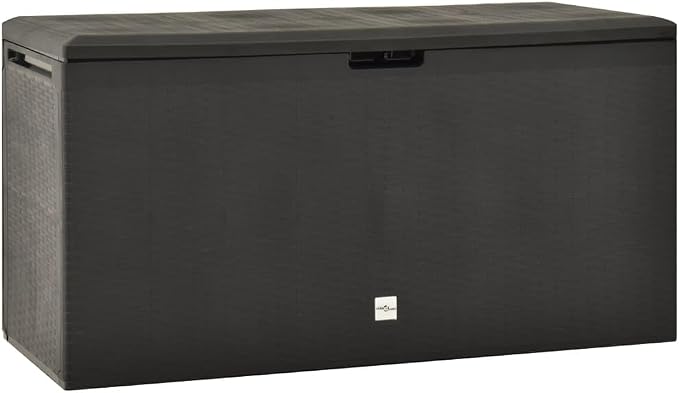 Storage Box Anthracite Polypropylene Patio Box Deck Chest for Garden Patio 44.9 x 18.5 x 23.6 in