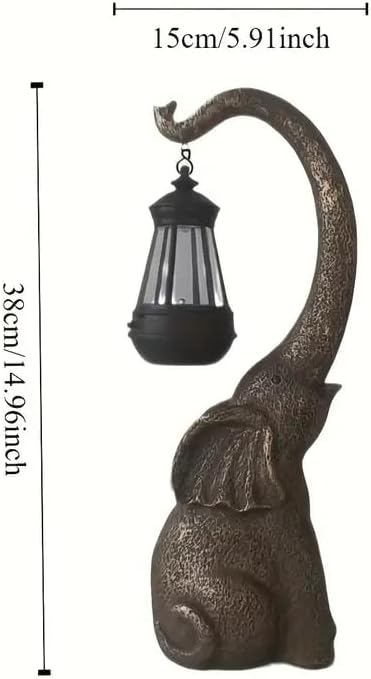 POKSAUAE Solar Powered Elephant Courtyard Light, LED Outdoor Decorative, Path Light Balcony, Courtyard, Mother's Birthday Gift, Women's Garden Gift