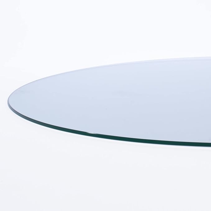Spancraft 36" Inch Round 3/4" Thick Clear Glass Table Top with Flat Polished Edge and Tempered Glass, Replacement Glass Table Top, Great for Dining Tables, end Tables, and Outdoor Patio Table Tops or