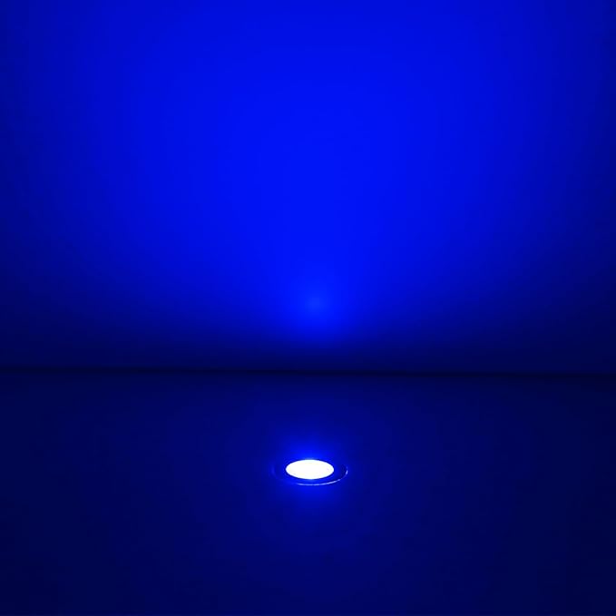 LED Deck Lights 0.7" Tiny Deck Driveway Light Dock Path Step Road Light Outdoor and Indoor Decoration Security Lighting (Blue, 6pcs)
