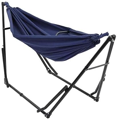 Ainfox 2 in 1 Hammock and Swing Chair with Stand, 550 lbs Capacity, Blue