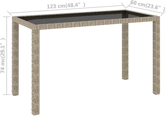 Afuera Living 6-Piece Synthetic Poly Rattan Outdoor Patio Dining Set, Beige/Cream Finish, Weather-Resistant PE Rattan with Cushions, Modern Style for Garden or Terrace, Seats Up to 6 People