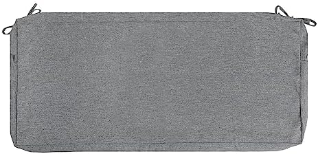 FUNHOME Outdoor Bench Cushion Covers,48" x 18" x 3", No Insert! Patio Cushion Covers Replacement for Outdoor Furniture,Water Resistant Patio Bench Loveseat Covers 1 Pack, Grey (Covers ONLY)