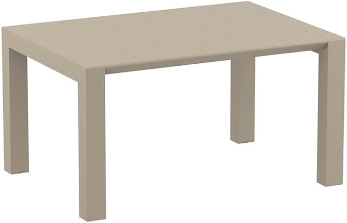 Compamia Vegas 55" Extendable Patio Dining Table in Dove Gray, Commercial Grade