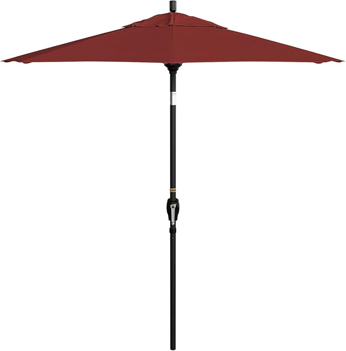 California Umbrella 7.5' Round Aluminum Market Umbrella, Crank Lift