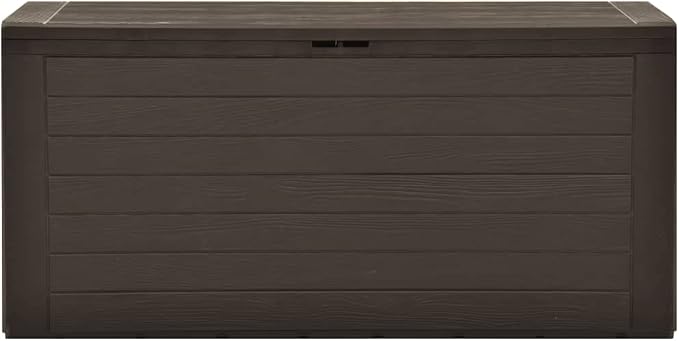 Patio Storage Box,Outdoor Toy Box,Outdoor Cushion Storage,Pool Storage,Outdoor Towel Storage,for Patio Furniture, Pillows, Pool Supplies, Garden Tools, Brown 45.7"x17.3"x21.7"