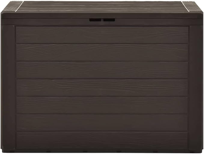Storage Box Outdoor Waterproof Patio Furniture, Container for Garden, Backyard, Boxes, Brown Polypropylene - 30.7 x 17.3 x 21.7 in