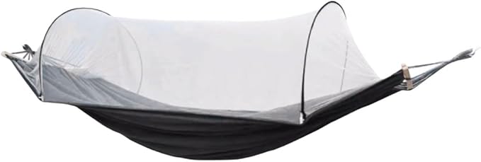 Portable Oxford Cloth Hammock Outdoor Travel Camping with Its Own Frame Portable Multi-Purpose Hammock Comfortable(Grey)