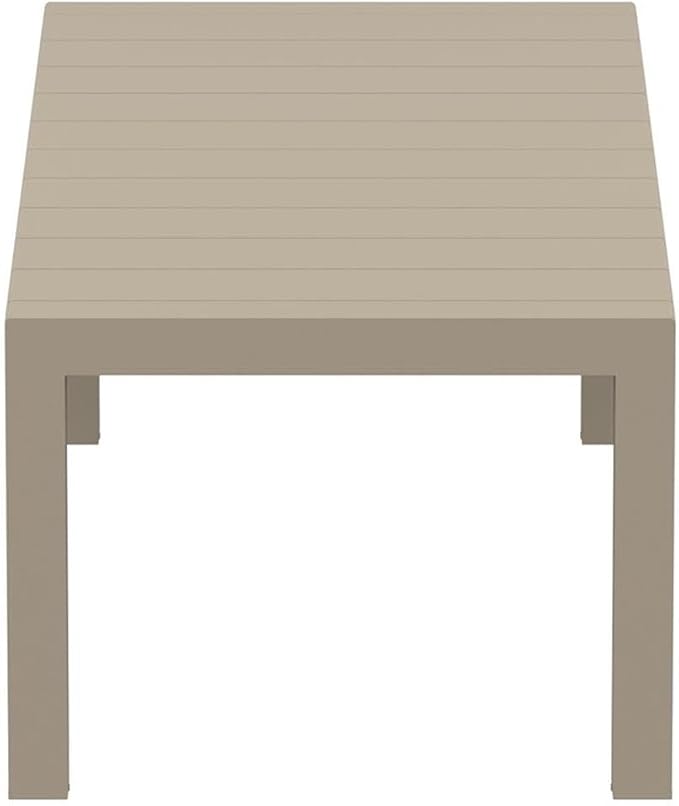 Compamia Vegas 86" Extendable Patio Dining Table in Dove Gray, Commercial Grade