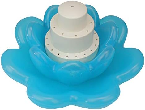 SWIMLINE HYDROTOOLS Floating Pool Fountain – Soothing Water Feature for Pools & Ponds, Easy to Install, UV-Resistant, Triple Tier, Blossom Floating Design, Blue