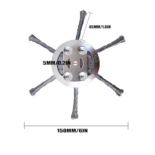 Professional Weed Brush for Brush Cutter |Weed Brush for Brush Cutter Lawn Trimmer, Steel Wire Round Brush Garden Accessories, Steel Wire Grass Trimmer Head