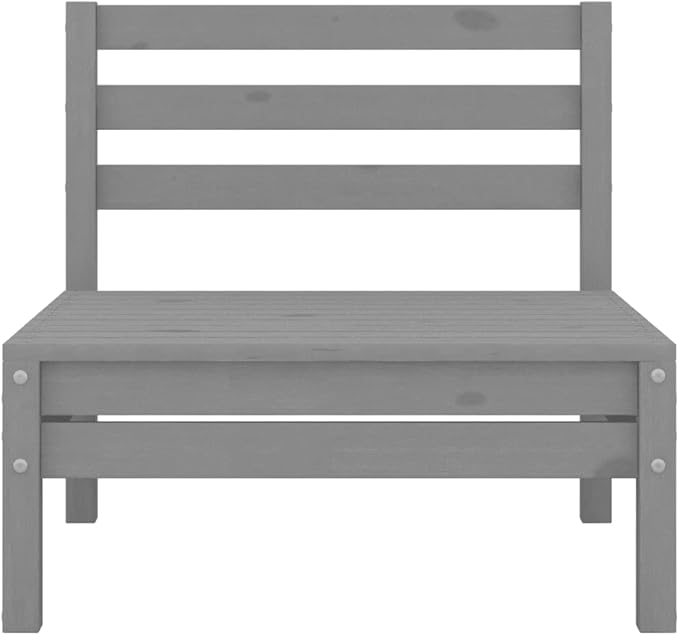 Patio Lounge Set,Wooden Sofa,Outdoor Furniture,Patio Conversation Sets,Outdoor Furniture Sets,for Garden,Deck,Backyard,4 Piece Solid Pinewood Gray