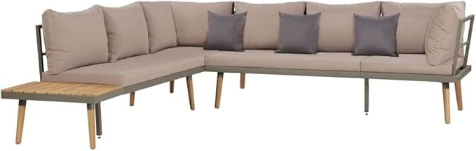 Patio Lounge Set with Cushions,Outdoor Tables and Chairs,Outdoor Furniture Sets,Patio Conversation Sets,for Garden,Deck,Backyard,4 Piece Solid Acacia Wood Brown