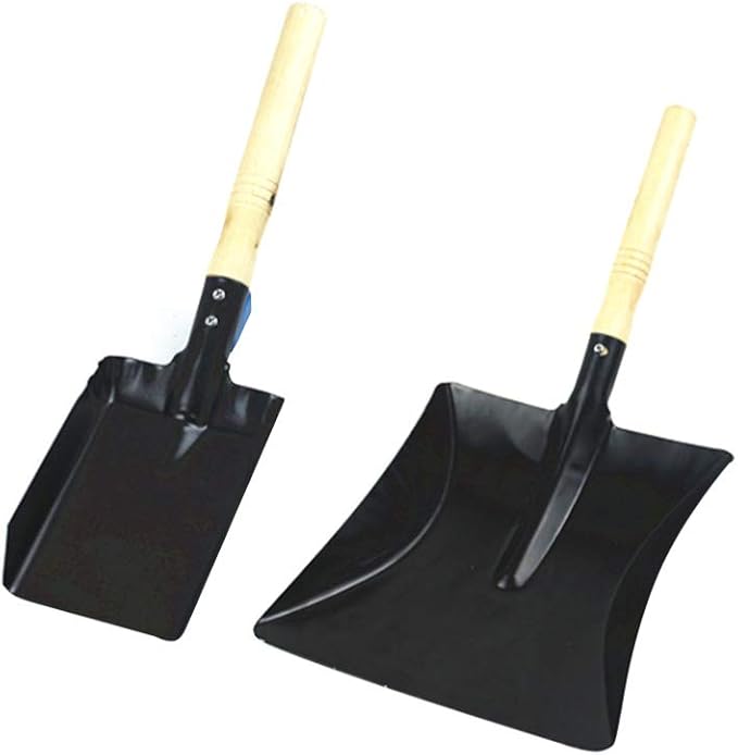 Yardwe Carbon Steel Shovel 16.92In Lightweight Multi-Purpose Hand Tool for Gardening BBQ Ash Removal Camping and Outdoor Use