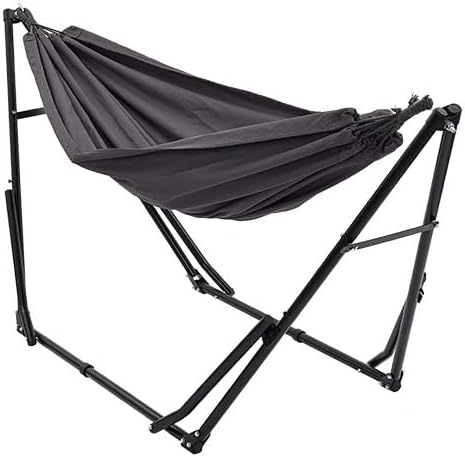 Ainfox 2 in 1 Hammock and Swing Chair with Stand, 550 lbs Capacity, Grey