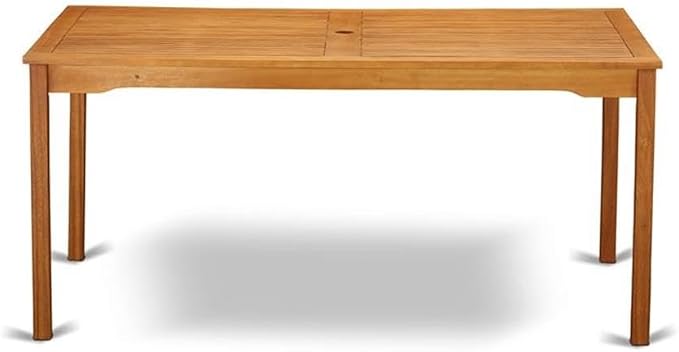 East West Furniture BCMTRNA Outdoor Dining Table - a Rectangle Acacia Wood Table, 36x63 Inch, Natural Oil