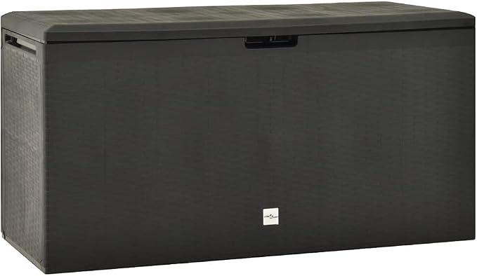 【Fast Shipping】 Deck Box Outdoor Storage Patio Furniture, Outdoor Mats, Garden and Pool Supplies Patio Storage Box Anthracite 44.9"x18.5"x23.6"