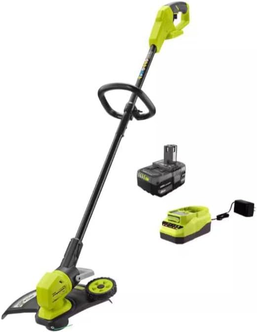 P20180 Fits For RYOBI 18V 13 in. Cordless Battery String Trimmer/Edger with 4.0 Ah Battery and Charger