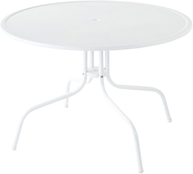 Crosley Furniture Griffith 5-Piece Outdoor Dining Set for 4, Retro Metal Round Patio Table and Chairs, Sky Blue