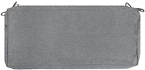 FUNHOME Outdoor Bench Cushion Covers,45" x 18" x 3", No Insert! Patio Cushion Covers Replacement for Outdoor Furniture,Water Resistant Patio Loveseat Cushion Covers1 Pack, Grey (Covers ONLY)