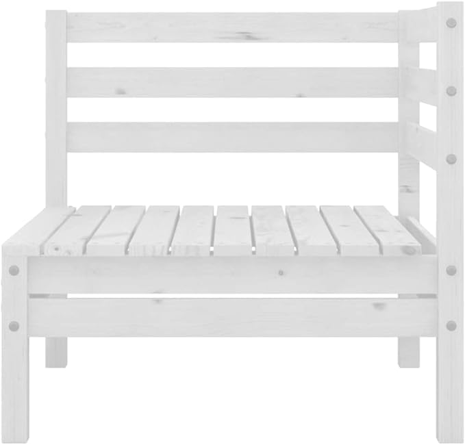 Patio Corner Sofas,Wooden Sofa,Patio Lounge Set,Outdoor Furniture,Patio Conversation Sets,for Garden,Deck,Backyard,2 pcs White Solid Pinewood