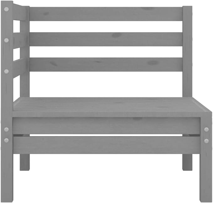 Patio Lounge Set,Wooden Sofa,Outdoor Furniture,Patio Conversation Sets,Outdoor Furniture Sets,for Garden,Deck,Backyard,3 Piece Solid Pinewood Gray