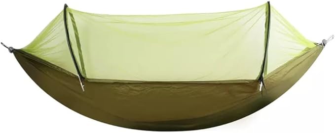 Outdoor Hammock Anti-Rollover Travel Camping Portable Hammock Hanging Chair Outdoor Portable Camping Travel Equipment (Color : Green, Size : 240 * 120cm)
