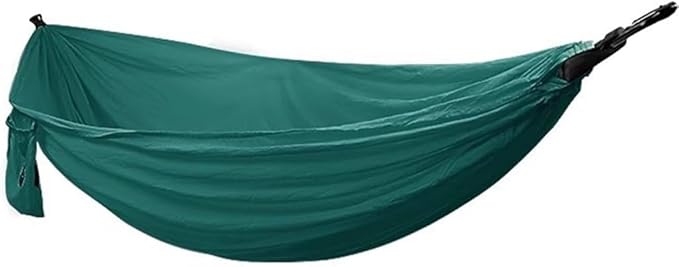 Outdoor Anti-Rollover Single Hammock, Portable Compact Swing with Straps, Relax/Sleep for Garden Yard Travel, Load Bearing 150kg/330.7lbs(Green)