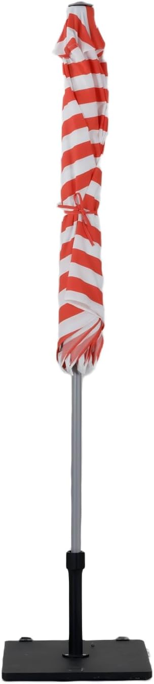 Tempera Patio Umbrellas Arc Edge Outdoor Table Market Umbrellas with Crank & Pust Button Tilt|Auto-Tilt, 8 Steel Ribs, High Color-Fastness Canopy