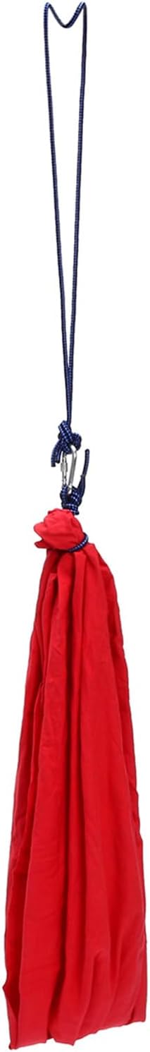 Elastic Therapy Swing Indoor Outdoor Hammock Style Sensory Hanging Chair with Carabiner Ropes 80kg Capacity (Red)