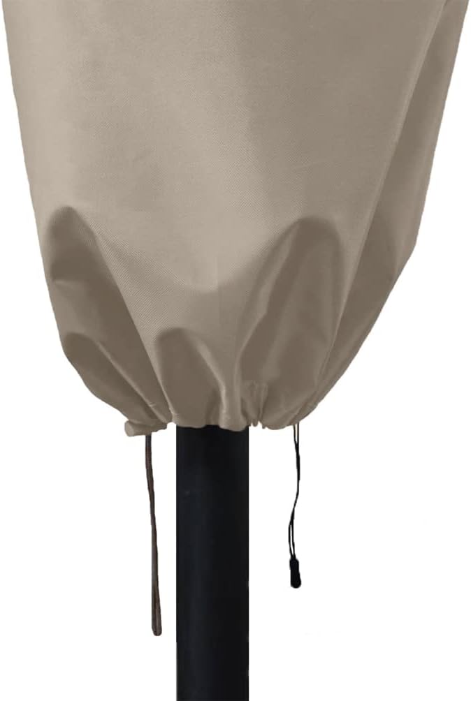 Patio Umbrella Cover for 10FT to 11FT Offset Umbrella, Water Resistant, Curved Cantilever and Straight Pole Parasol Outdoor Umbrellas Cover with Zipper and Rod