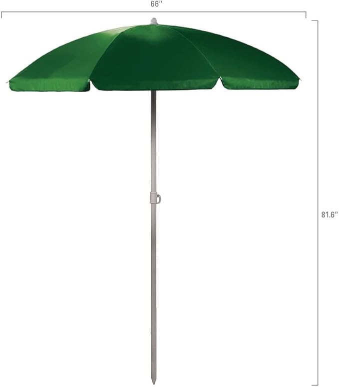 PICNIC TIME NCAA Michigan State Spartans Outdoor Canopy Sunshade Beach Umbrella 5.5' - Small Patio Umbrella - Beach Chair Umbrella