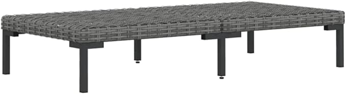 Patio Lounge Set with Cushions,Outdoor Table and Chairs Set,Terrace Conversation Set Furniture,Outdoor Furniture,for Garden,Backyard,6 Piece Poly Rattan Dark Gray
