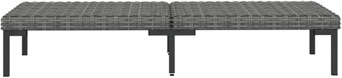 Patio Lounge Set with Cushions,Outdoor Table and Chairs Set,Terrace Conversation Set Furniture,Outdoor Furniture,for Garden,Backyard,6 Piece Poly Rattan Dark Gray