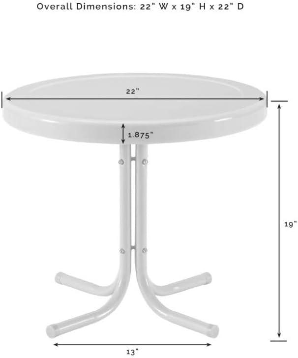 Crosley Furniture Azalea 3-Piece Vintage Outdoor Chair and Side Table Set, Retro Metal Patio Conversation Sets, Key Lime Gloss