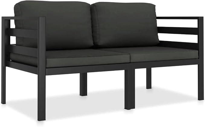 Patio Lounge Set with Cushions,Outdoor Furniture,Outdoor Furniture Sets,Patio Conversation Sets,for Garden,Deck,Backyard,2 Piece Aluminum Anthracite