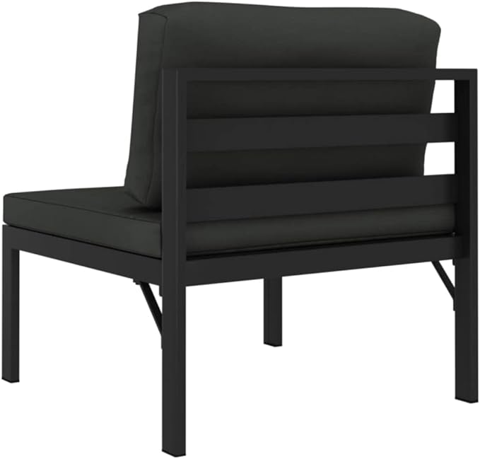 3 Piece Patio Sofa Set with Cushions Aluminum Anthracite, Outdoor Patio Sectional, Outdoor Sofa Set, Furniture Conversation Sets, Outdoor Porch Furniture for Balcony, Yard