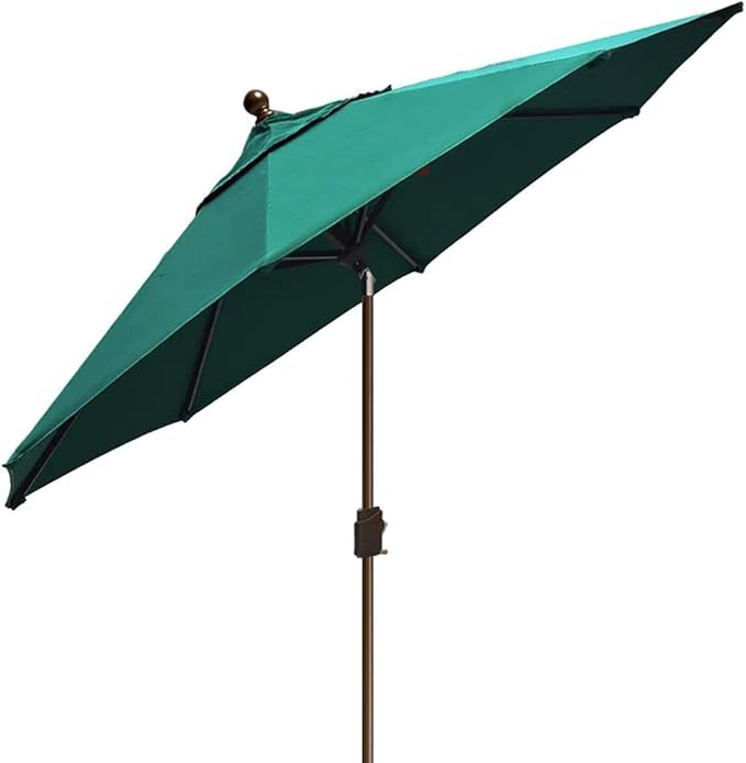 EliteShade USA 10-Year-Non-Fading 10Ft Market Patio Umbrella, UPF 50+ UV Protection Performance Sun Umbrella, Heavy Duty Commercial Grade Outdoor Table Umbrella with Crank & Tilt, Windproof Vented Top for Garden, Pool, Deck and Outdoor Playsets, Forest...